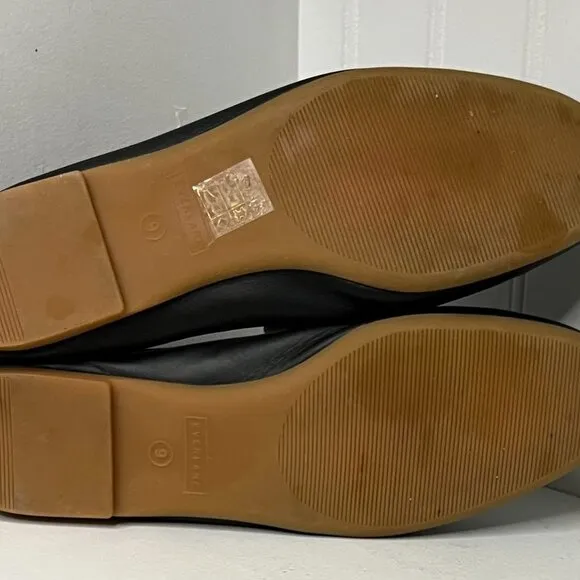 Everlane Day Loafer Size 9M Black Scrunch Back Flats Shoes Italian Leather