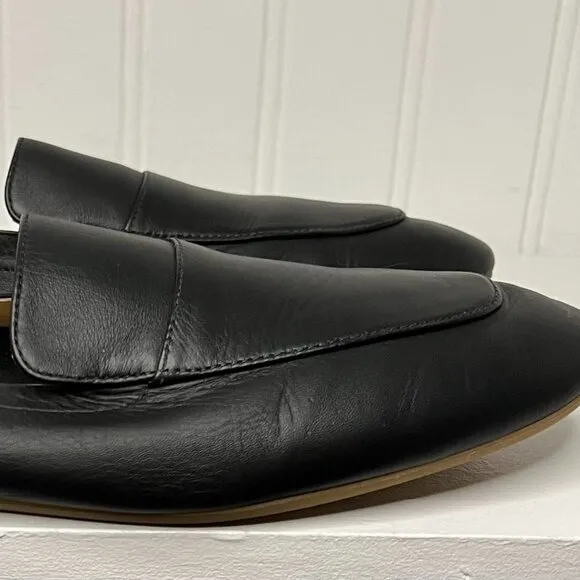 Everlane Day Loafer Size 9M Black Scrunch Back Flats Shoes Italian Leather