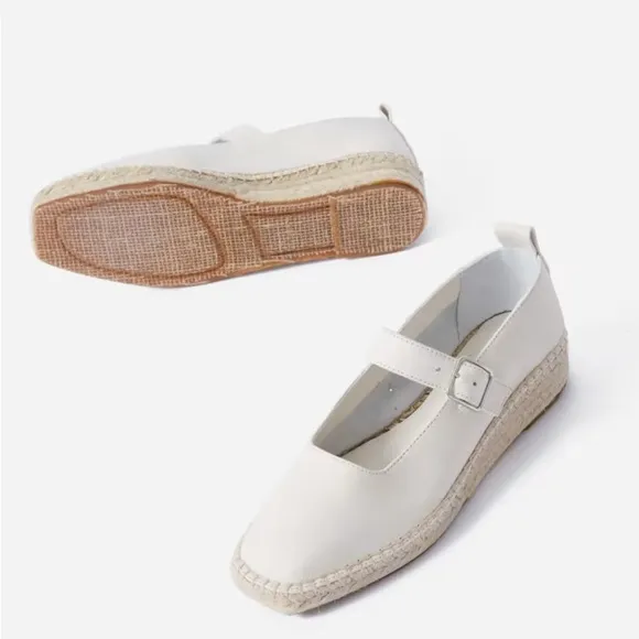 Everlane Mary Jane Espadrilles in Bone NWB 7.5