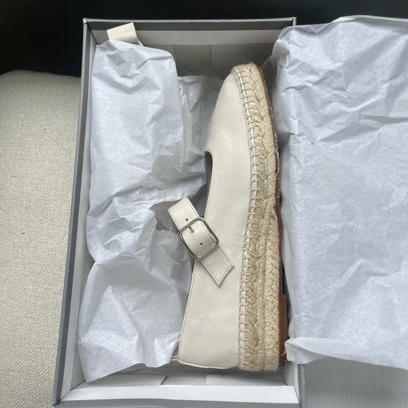 Everlane Mary Jane Espadrilles in Bone NWB 7.5