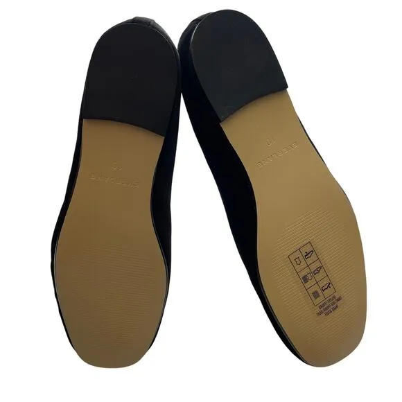 Everlane The Day Ballet Flat Black Velvet Ballet Core Size 10 New without Box!