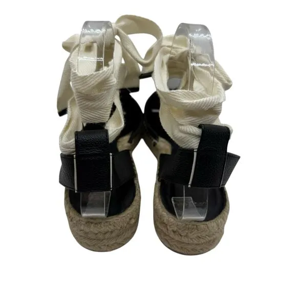 Everlane The D’Orsay Espadrilles Black Leather size 8.5