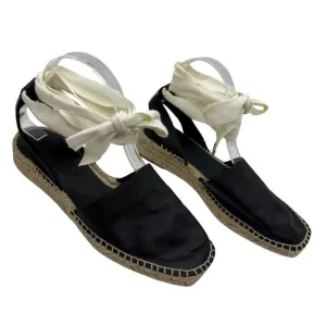 Everlane The D’Orsay Espadrilles Black Leather size 8.5