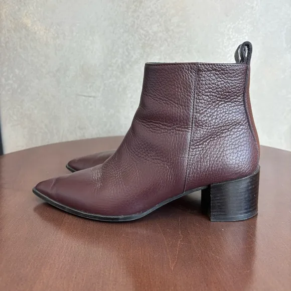 EVERLANE Women’s The Boss Ankle Leather Heel Boots, Size 6.5