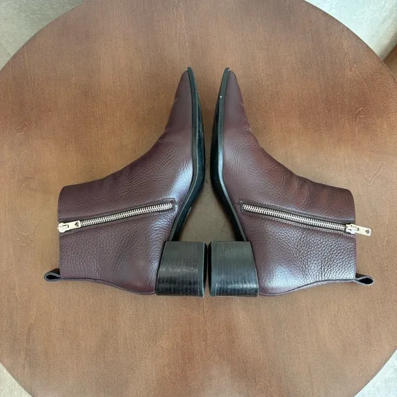 EVERLANE Women’s The Boss Ankle Leather Heel Boots, Size 6.5