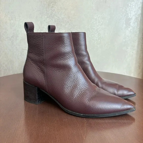 EVERLANE Women’s The Boss Ankle Leather Heel Boots, Size 6.5