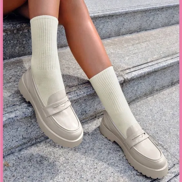 Everyday Collection Women Apricot Wedges, Preppy Penny Loafers For Outdoor