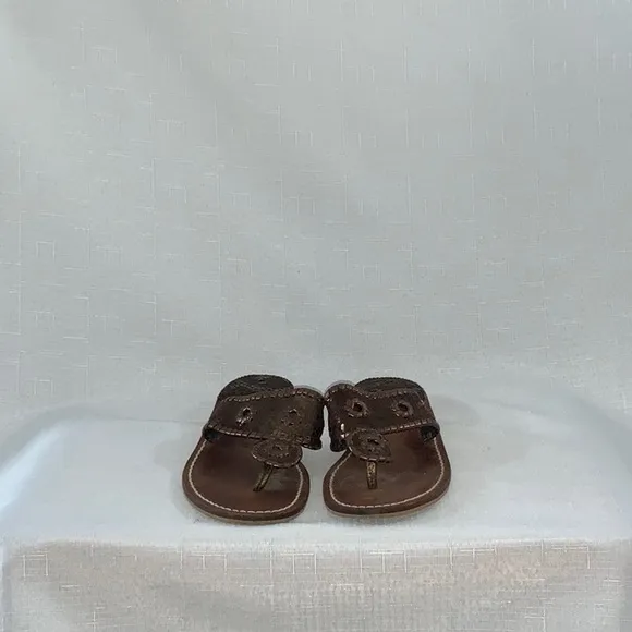 F501 Jack Rogers Metallic Thong Sandals