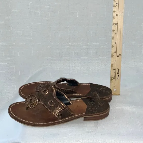 F501 Jack Rogers Metallic Thong Sandals