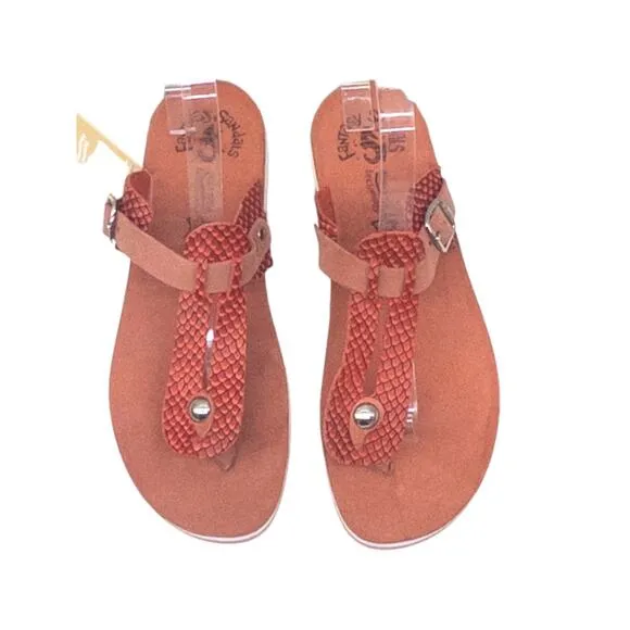 Fantasy Sandals Women's Thong Sport Sandal Red Cobra 40 US 10