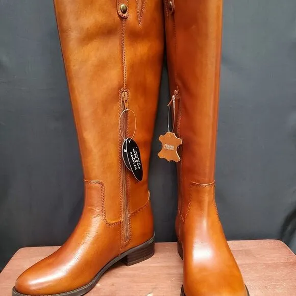 FAWNE WIDE CALF International Concepts Size 6M Cognac Leather Riding Boots