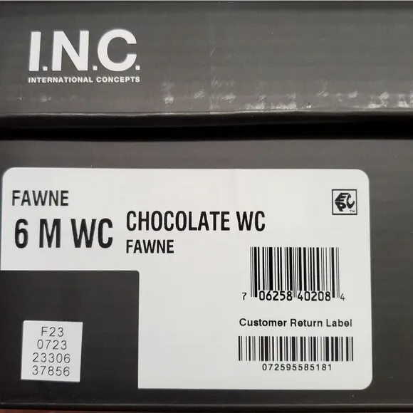 FAWNE WIDE CALF Size 6M Chocolate Leather Riding Boots I.N.C