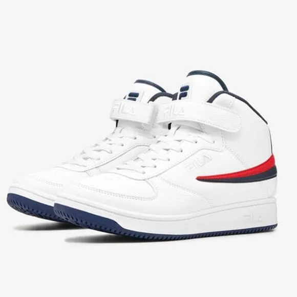 Fila High-Top Sneakers Trainers White Navy Red Mens US 8 EU 41 UK 7 1CM00540-125