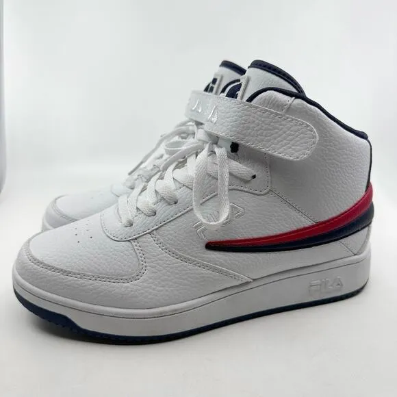 Fila High-Top Sneakers Trainers White Navy Red Mens US 8 EU 41 UK 7 1CM00540-125