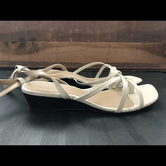FIND Asymetric Toe Thong Wedge Peeptoe Sandals