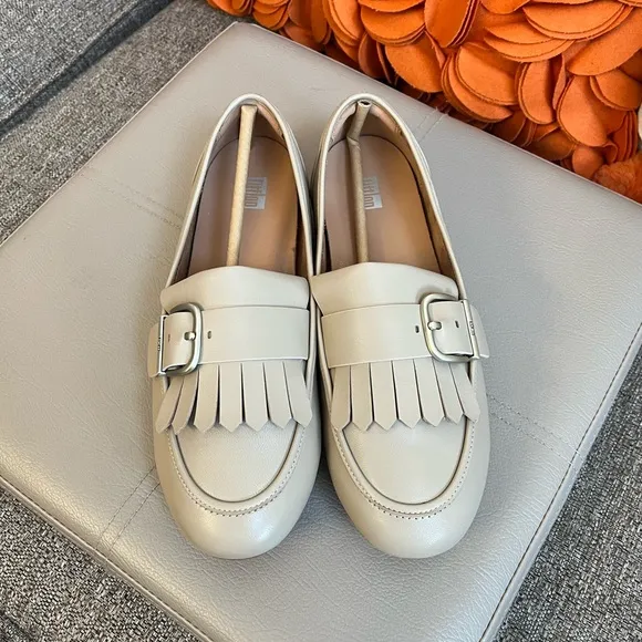❣️🆕FitFlop Allegro Fringe Buckled Leather Loafers❣️
