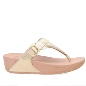 FITFLOP LULU ADJUSTABLELEATHER SANDALS IN PLATINO EU 38 US 7 gently used