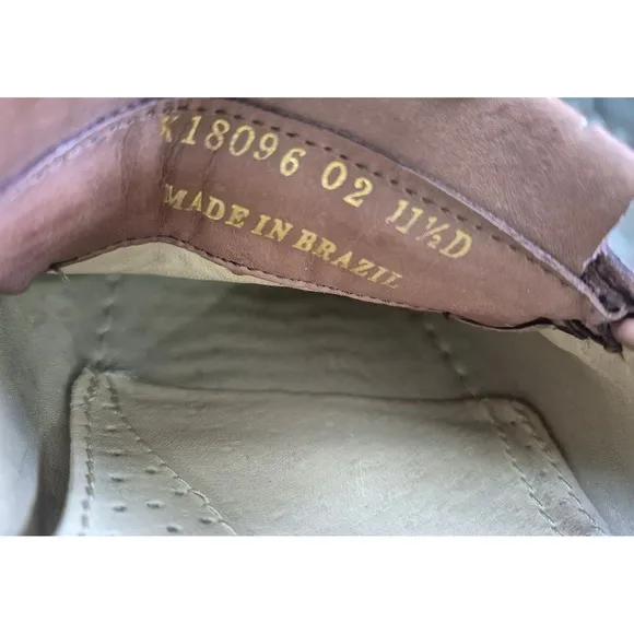 Florsheim Leather Loafers Tassel Brown Woven Slip On Dress Shoes 11.5D