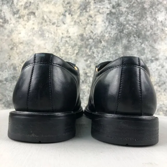 Florsheim Men's Size 10M Black Leather Closed Toe Slip On Loafers Dress Shoes