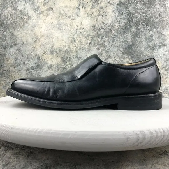 Florsheim Men's Size 10M Black Leather Closed Toe Slip On Loafers Dress Shoes