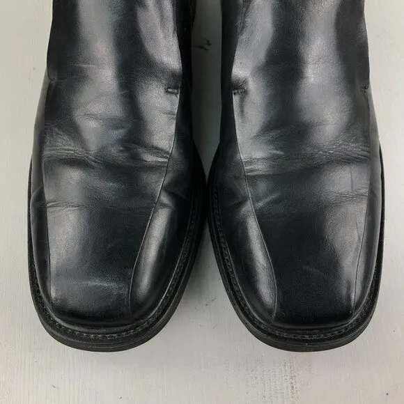 Florsheim Men's Size 10M Black Leather Closed Toe Slip On Loafers Dress Shoes