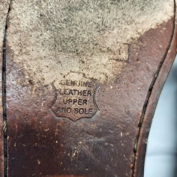 Florsheim Penny Loafers Men's Dress Shoes Brown Leather Handsewn Men's 7.5D
