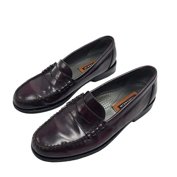 Florsheim Penny Loafers Men's Dress Shoes Brown Leather Handsewn Men's 7.5D