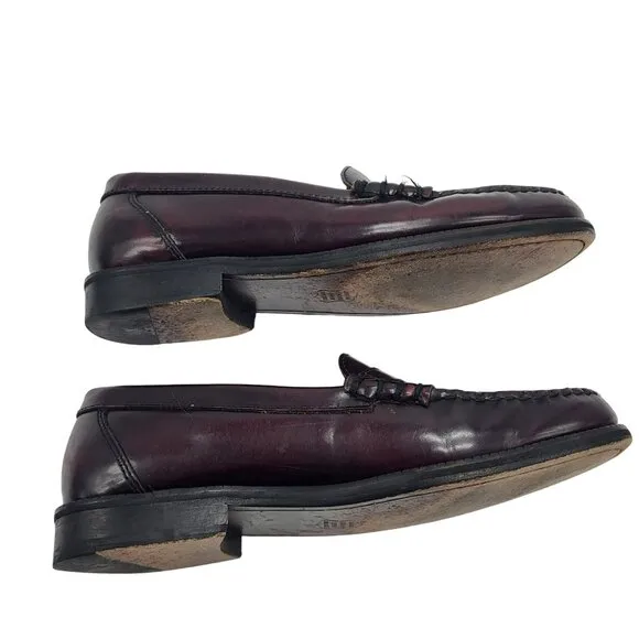Florsheim Penny Loafers Men's Dress Shoes Brown Leather Handsewn Men's 7.5D