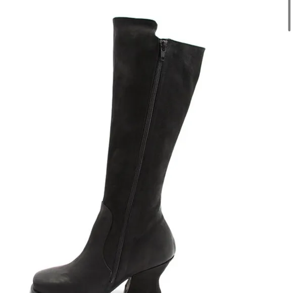 Fluevog Lato tall leather black boots sz 9