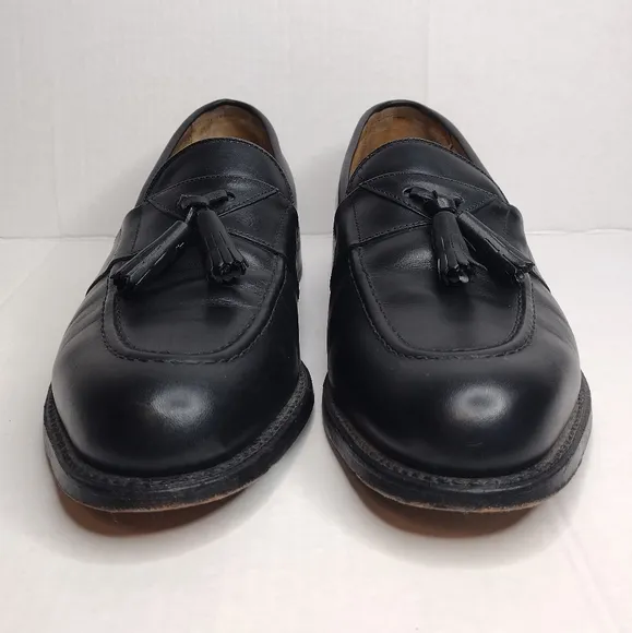 FootJoy Classics Men's Black Leather Office Business Tassel Slip On Loafers