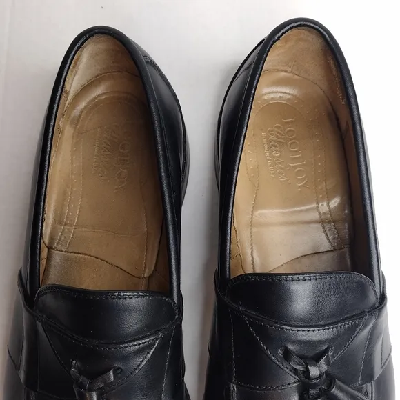 FootJoy Classics Men's Black Leather Office Business Tassel Slip On Loafers