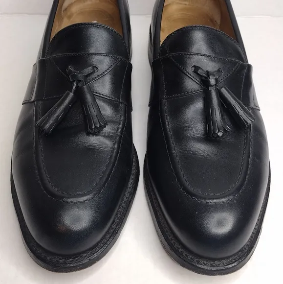 FootJoy Classics Men's Black Leather Office Business Tassel Slip On Loafers