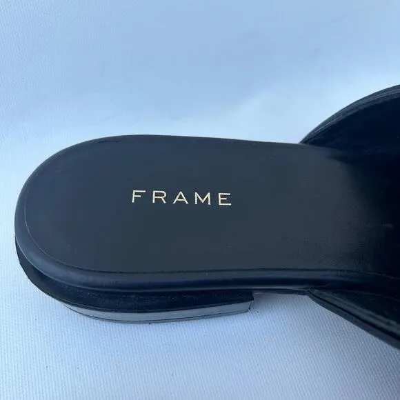 Frame Le Willoughby Mules Noir Black Leather Sweetzer Flats Loafers 40 Size 8.5