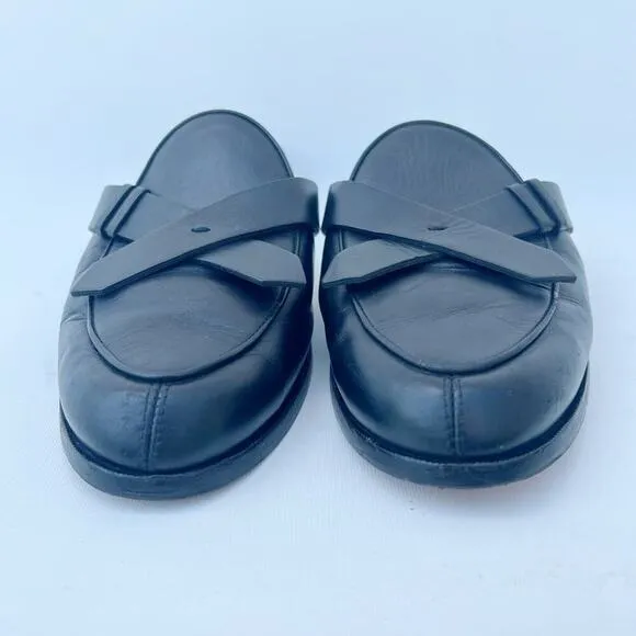 Frame Le Willoughby Mules Noir Black Leather Sweetzer Flats Loafers 40 Size 8.5