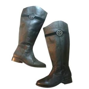 Franco Fortini Stamford Knee High Black Boots Womens Leather Riding Boots 9.5 W
