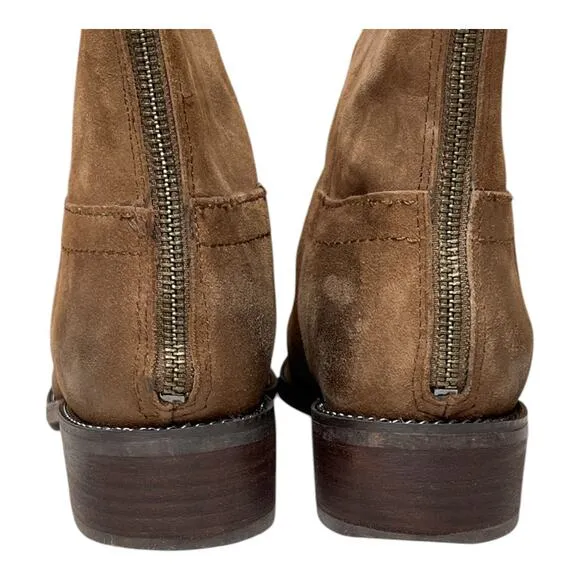 Franco Sarto Brenna Brown Suede Boots Size 8 Wide Calf