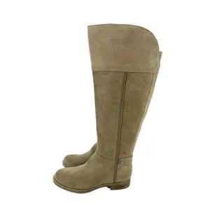 Franco Sarto Caydee Tan Suede Leather Wide Calf Tall Boots Sz 5 New $189