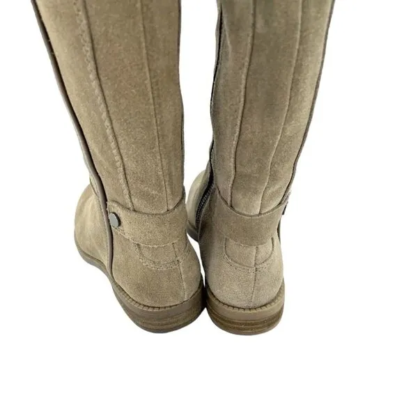 Franco Sarto Caydee Tan Suede Leather Wide Calf Tall Boots Sz 5 New $189