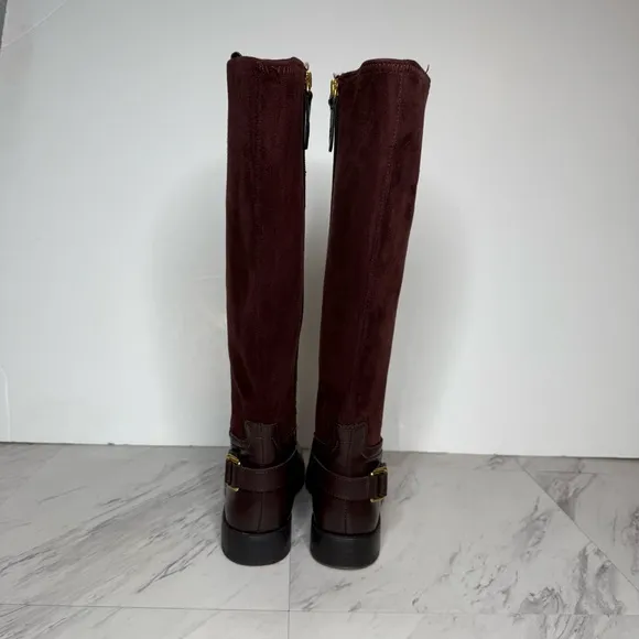 Franco Sarto Merina Burgundy Brown Wide Calf Tall Riding Boot 7M