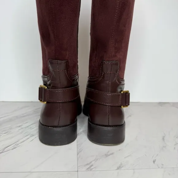 Franco Sarto Merina Burgundy Brown Wide Calf Tall Riding Boot 7M