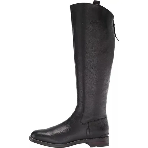 Franco Sarto Meyer Women's Black Leather Narrow Calf Knee High Riding Boot US 9W