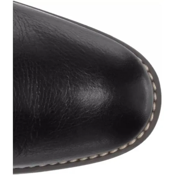 Franco Sarto Meyer Women's Black Leather Narrow Calf Knee High Riding Boot US 9W