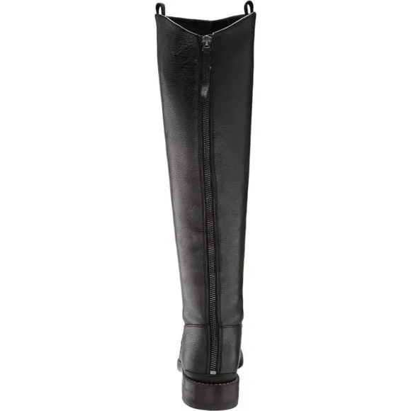 Franco Sarto Meyer Women's Black Leather Narrow Calf Knee High Riding Boot US 9W