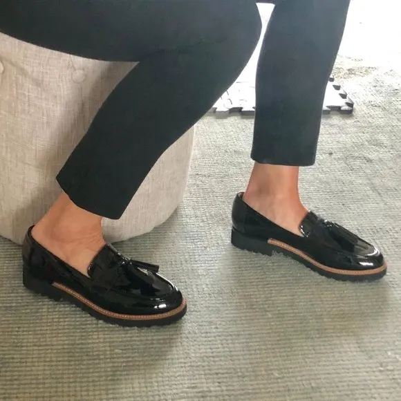 FRANCO SARTO Patent Leather Loafers