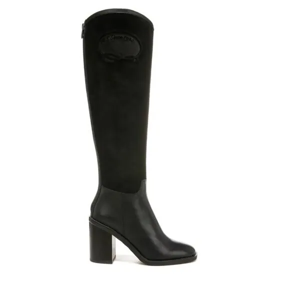 Franco Sarto Rivet Tall Riding Boots 8 Heel NWOT Suede Leather High Academia