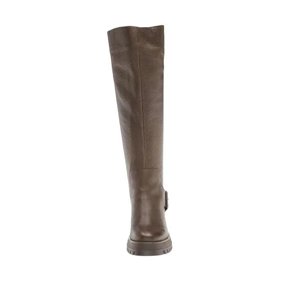 Franco Sarto Women's Julie Wide Calf High Shaft Leather Boots Olive Size 6 1/2