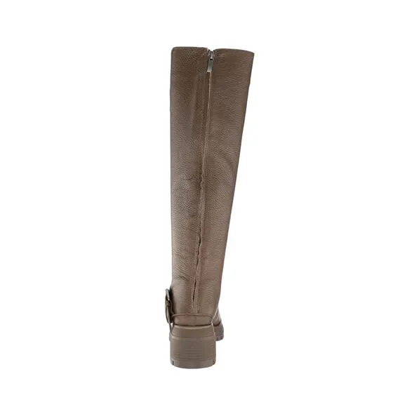 Franco Sarto Women's Julie Wide Calf High Shaft Leather Boots Olive Size 6 1/2