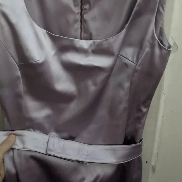 Frankie Morello Milan Lilac Dress 42 IT 6 US RARE Slvless Satin Y2K Holiday