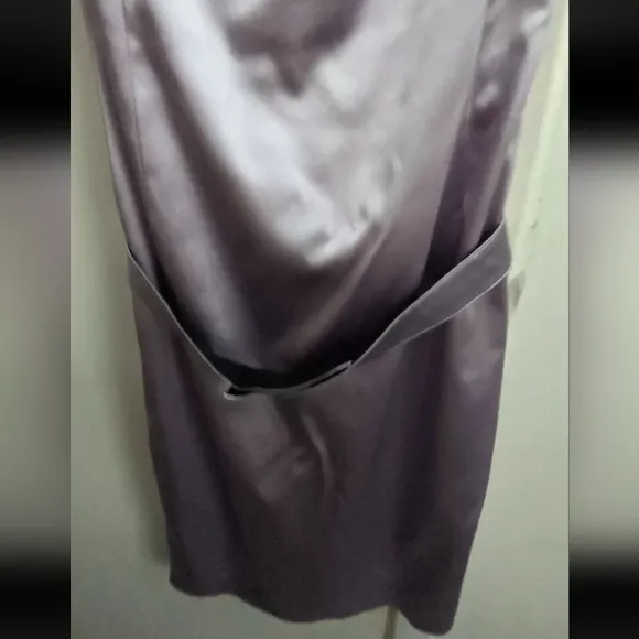 Frankie Morello Milan Lilac Dress 42 IT 6 US RARE Slvless Satin Y2K Holiday