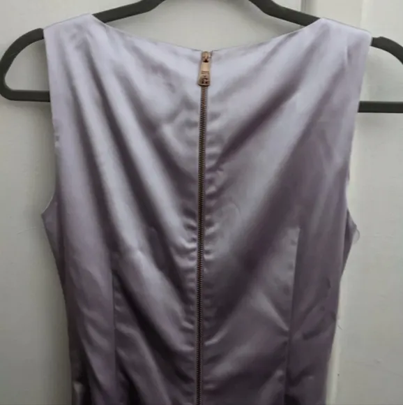 Frankie Morello Milan Lilac Dress 42 IT 6 US RARE Slvless Satin Y2K Holiday